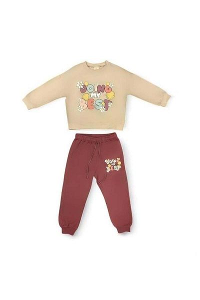 Zekids Girl's Doing My Best Printed Tracksuit
