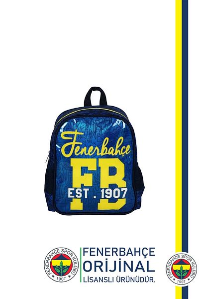 Fenerbahçe Original Licensed Kindergarten Bag Fb Yellow Navy Blue Bag