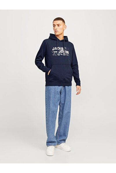 Jack & Jones Jcooutdoor Мъжки тъмносин блейзър - качулка с лого, SN 12261670