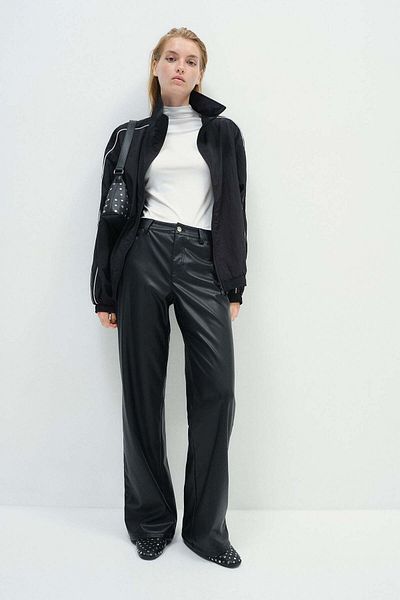 H&M Straight coated trousers