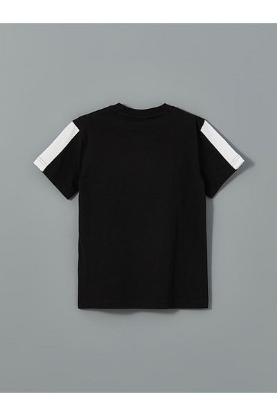 LC Waikiki LCW Kids Black Crew Neck Beşiktaş εμπριμέ μπλουζάκι για αγόρι