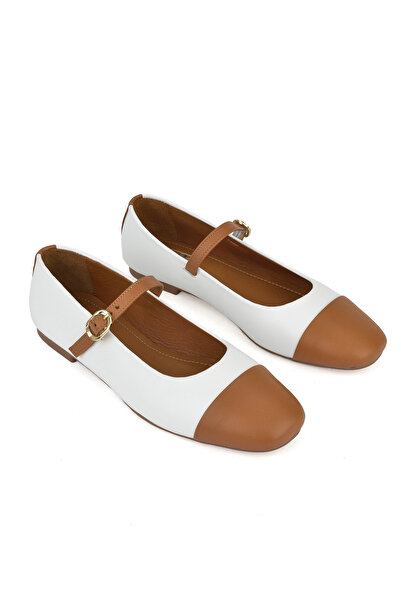 Ziya Білі жіночі балетки з натуральної шкіри - 1511044Z102