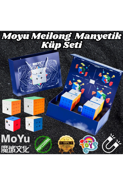 Doğan Oyuncak Dünyası Orijinal MoYu Meilong 2x2 3x3 4x4 5x5 Manyetik Küp Kutu...