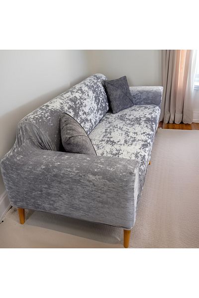 BONJOUR MADAME Velvet Sofa Cover - Non-Pilling, Seat Cover and Cover Set