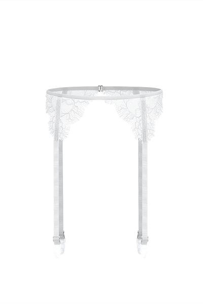 Wonna Fashion Lace Garter-Bright Stone Stripe Detailed-2570-Ecru
