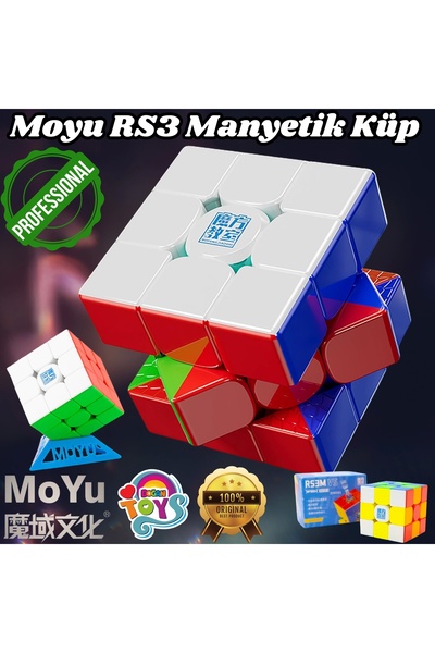 Doğan Oyuncak Dünyası Orijinal MoYu 3x3 RS3M Manyetik Çift Modülasyon Küp - M...