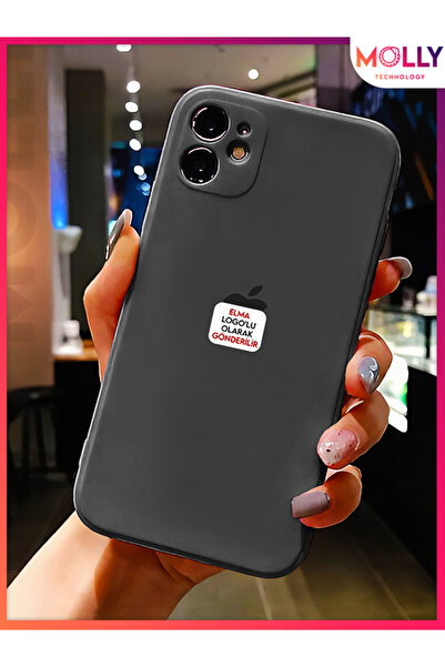 Molly حافظة سيليكون مخملية ذات زاوية مربعة الشكل لهاتف آيفون 11