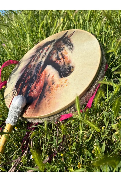 SULTANMUSİCALSHOP Şaman davulu(37cm)kam davulu,şamandavulu ,shaman drum