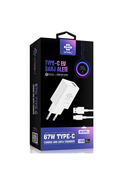 Genel Markalar Xiaomi 67W TYPE-C Turbo Hızlı Şarj Aleti Arbaks Arb-016