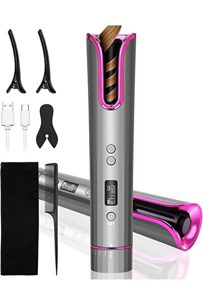 Arabest مكواة تجعيد الشعر اللاسلكية، مكواة تجعيد الشعر الدوارة الأوتوماتيكية،...