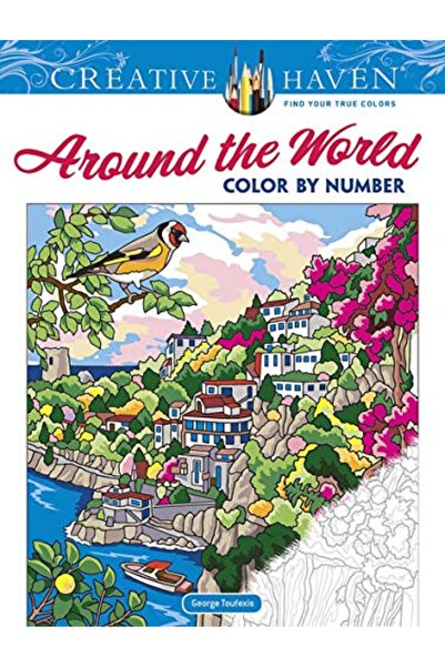 Dover Publications Creative Haven Around The World Color By Number