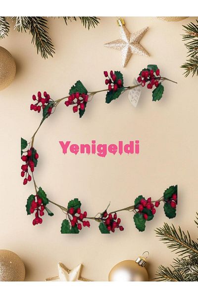 Yenigeldi 1.5 Meters Ivy Lad Kokina - Red Berry Christmas Ornament T1171