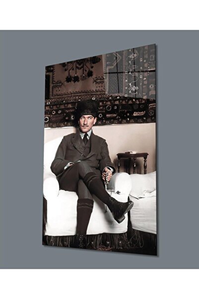 idealizbiz Ataturk Uniformă Verticală Sticlă Pictură Cadou Pictură Mare Decor...