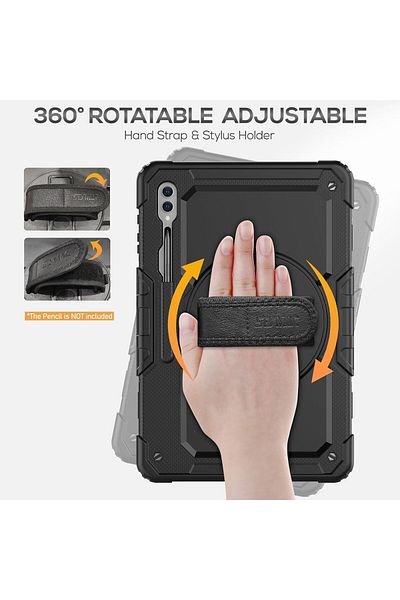 m.tk moveteck Samsung Galaxy Tab S10 Ultra 14.6Inch 2024 Shockproof Case 360 °   Stand Hanging Armor Tank