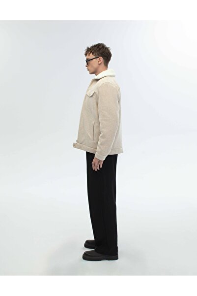 ABOUT US ΜΑΚΡΥ ΠΑΛΤΟ ΚΑΝΟΝΙΚΗΣ ΣΤΥΛΟΥ ΜΕ ΛΟΥΡΙΑ ΚΑΙ ΕΠΕΞΕΡΓΑΣΜΕΝΕΣ ΛΟΥΡΙΑ ΜΕ ΣΧΕΔΙΑ ΕΝΤΟΣ ΤΟΥ ΠΛΕΚΤΟΥ