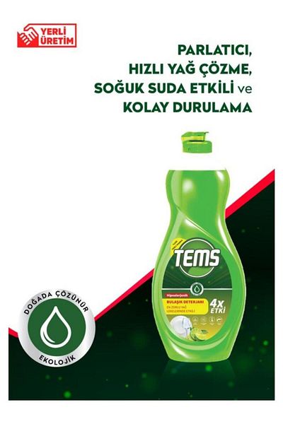 TEMS 4 Impact Dishwasher Capsule Detergent 36 Pieces + 500 ml Liquid Dish Detergent