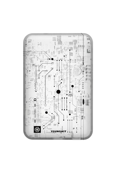 Youngkit Tech Serisi Hızlı Şarj Özellikli Wireless Powerbank 15W 5000mAh Beyaz
