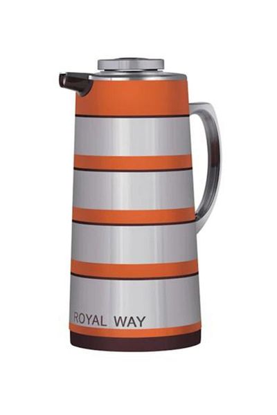 ROYALFORD RF9590 1.9L Double Wall Golden Figured Vacuum Flask
