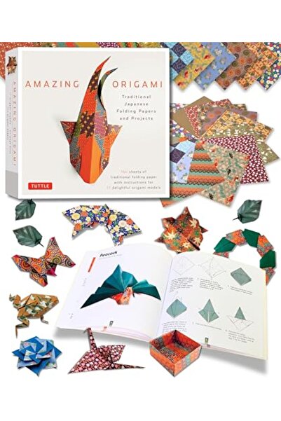 Tuttle Publishing مجموعة أوريجامي مذهلة من أوراق ومشاريع طي تقليدية يابانية [144 ورقة أوريجامي مع كتاب