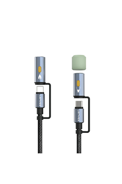Lenyes LC111 Çoklu Şarj Kablolu Fener Ve Çakmaklık Özellikli 4in1 Kablo 60w 1...
