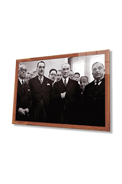 idealizbiz Ataturk Glass Painting 4mm Sticlă temperată durabilă, Ataturk Glas...