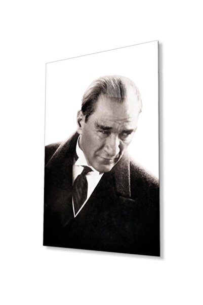 idealizbiz Ataturk staklena slika, 4mm izdržljivo kaljeno staklo, Ataturk sta...