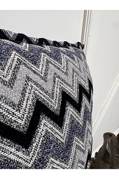 NİVEMESHOME Nivemeshome Синьо-сірий чохол для подушки з наповнювачем з волокна 45x45