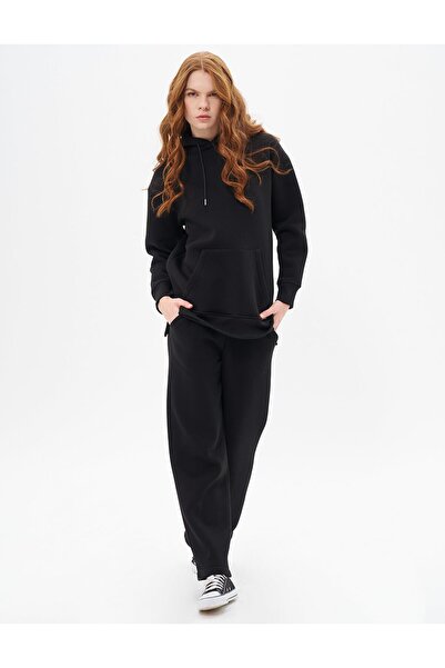 Kayra Kapüşonlu Sweatshirt Siyah