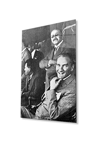 idealizbiz Atatürk Cam Tablo 4mm Dayanıklı Temperli Cam, Atatürk Glass Wall Art