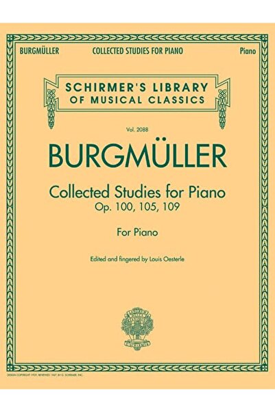 G Schirmer, Incorporated Toplu Çalışmalar Op 100 Op 105 Op 109