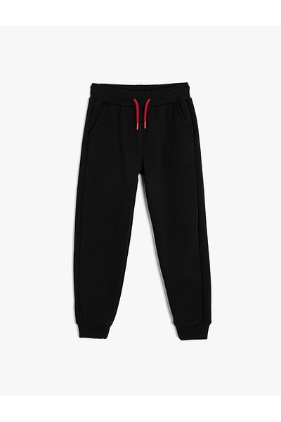 Koton Pantaloni de sport din bumbac cu buzunar, cu talie elastică