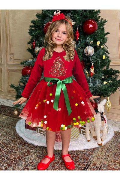 By Piera Children's New Year's Pompom Dress 086229