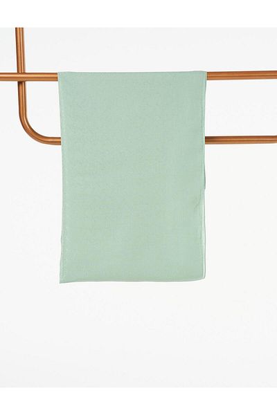 Kayra Mint Color Cotton Blended Natural Shawl