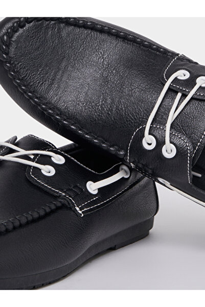 Styli Lace Detail Slip On Loafers