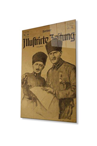 idealizbiz Ataturk Glass Painting 4mm Sticlă temperată durabilă, Ataturk Glas...