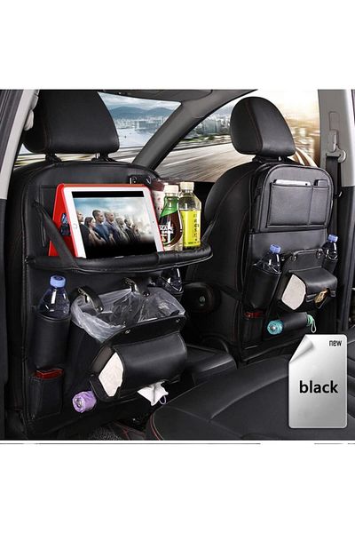 COOYA Car Seat Back Organizer Storage Bag, Foldable Car Table Tray Holder, Stowing Tidying Accessories