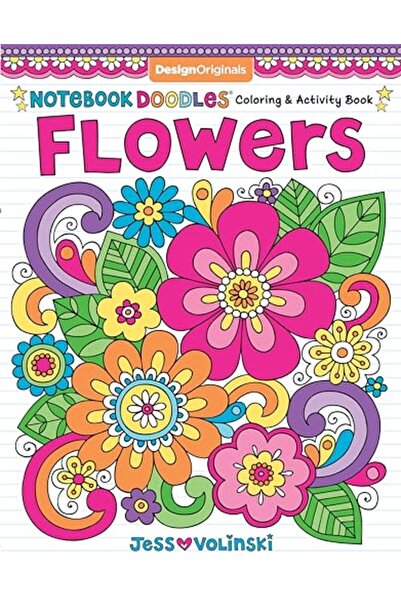 Design Originals دفتر ملاحظات رسومات زهور وكتاب تلوين وأنشطة