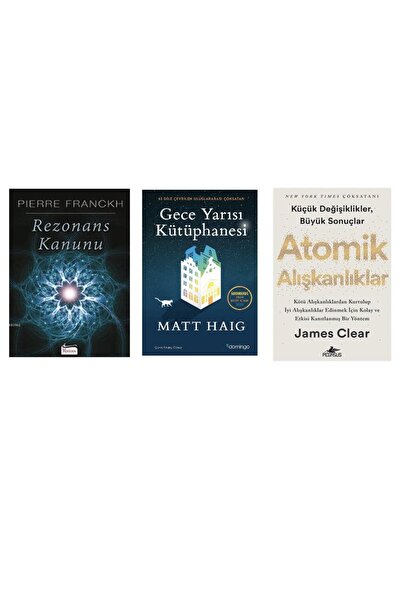 Koridor Yayıncılık REZONANS KANUNU+GECE YARISI KUTUPHANESI+ATOMIK ALISKANLIKL...