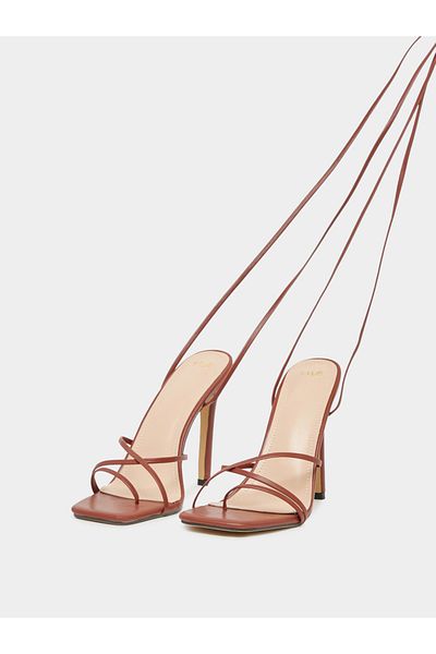 Styli Strappy Tie Up High Heel Sandals