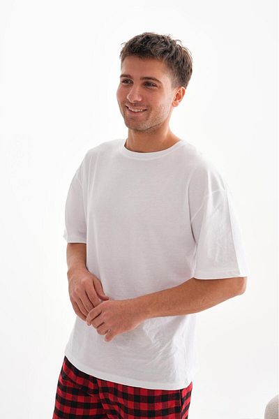 FAAC White Overize Basic Relax T-Shirt