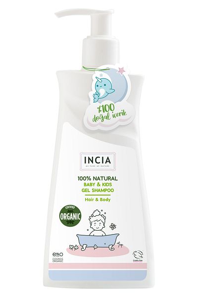 Incia zertifiziertes biologisches und 100% natürliches Gel-Shampoo für Kinder