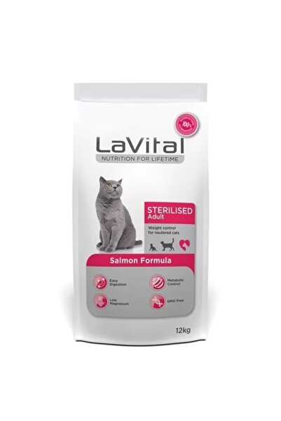 LaVital Lavital Sterilised Somonlu Kısırlaştırılmış Kedi Maması 12 Kg