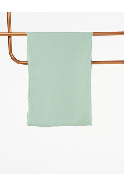 Kayra Mint Color Cotton Blended Logo Shawl