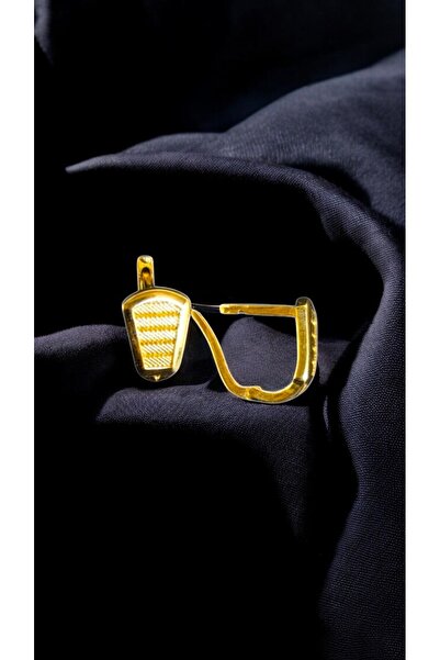 BEYZA DERELİ TAKI AKSESUAR 22 Ayar Fiziki Altın Kaplama Klipsli Trabzon Hasır Küpe