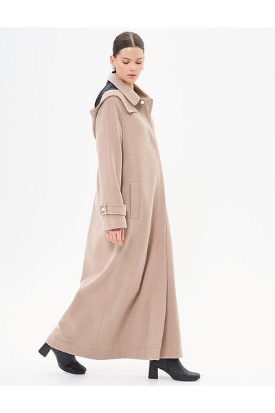 Kayra Παλτό Mink Cashmere - Με κουκούλα και μπάρα στον αστράγαλο