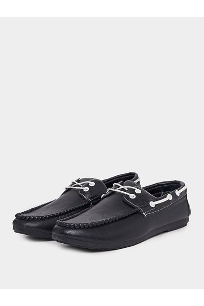 Styli Lace Detail Slip On Loafers