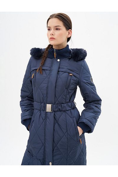 Kayra Καπιτονέ παλτό Anorak με φερμουάρ με όρθιο γιακά Σκούρο Navy Blue