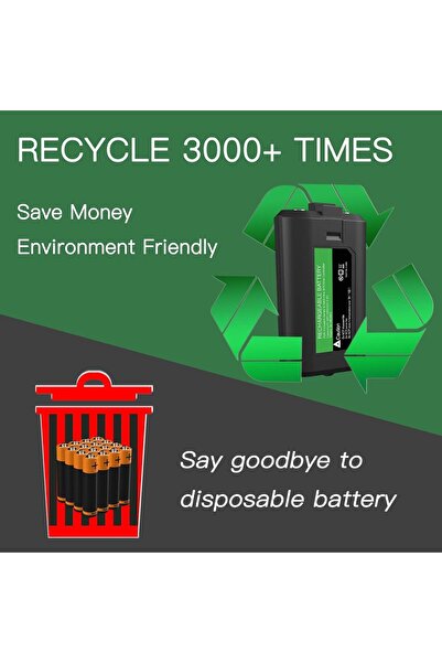 Arabest Rechargeable Battery Packs for Xbox,with 4-Slot Station & 4×1300mAh Rechargeable Battery