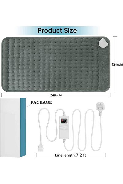 COOYA Electric heating pad to relieve back pain and cramps from decorating,12×24 inch