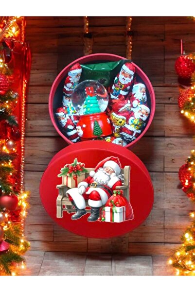 LADİJİTAL BASKI ÇÖZÜMLERİ Yılbaşı Kutusu Içinde Kar Küresi Ve Noelbaba Çikola...